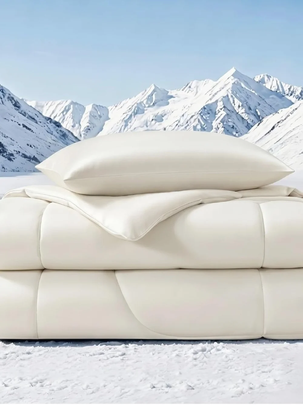 Cooling Comforter Set Queen White 4Pc Cooling Bedding Set Fitted Sheet Pillowcas